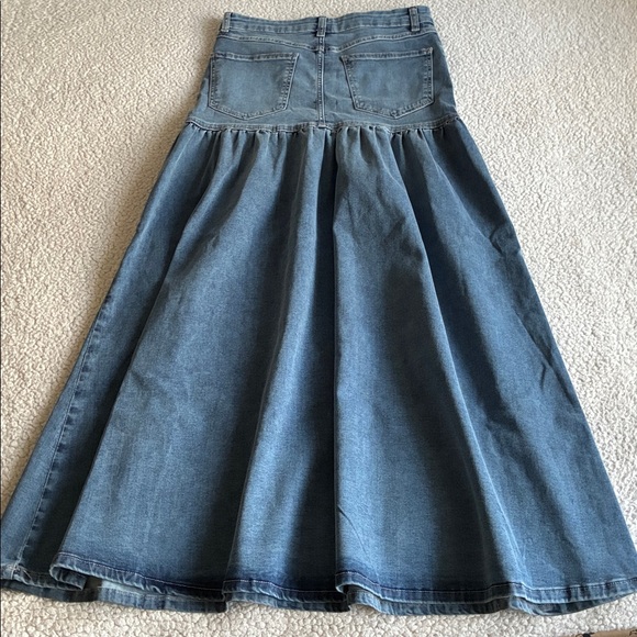 Free People Jordan denim maxi skirt 4 - Picture 12 of 16
